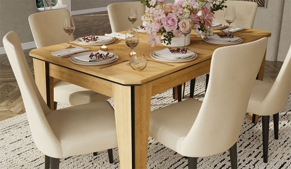 Megan Masa + 6 Adet Sandalye Takımı