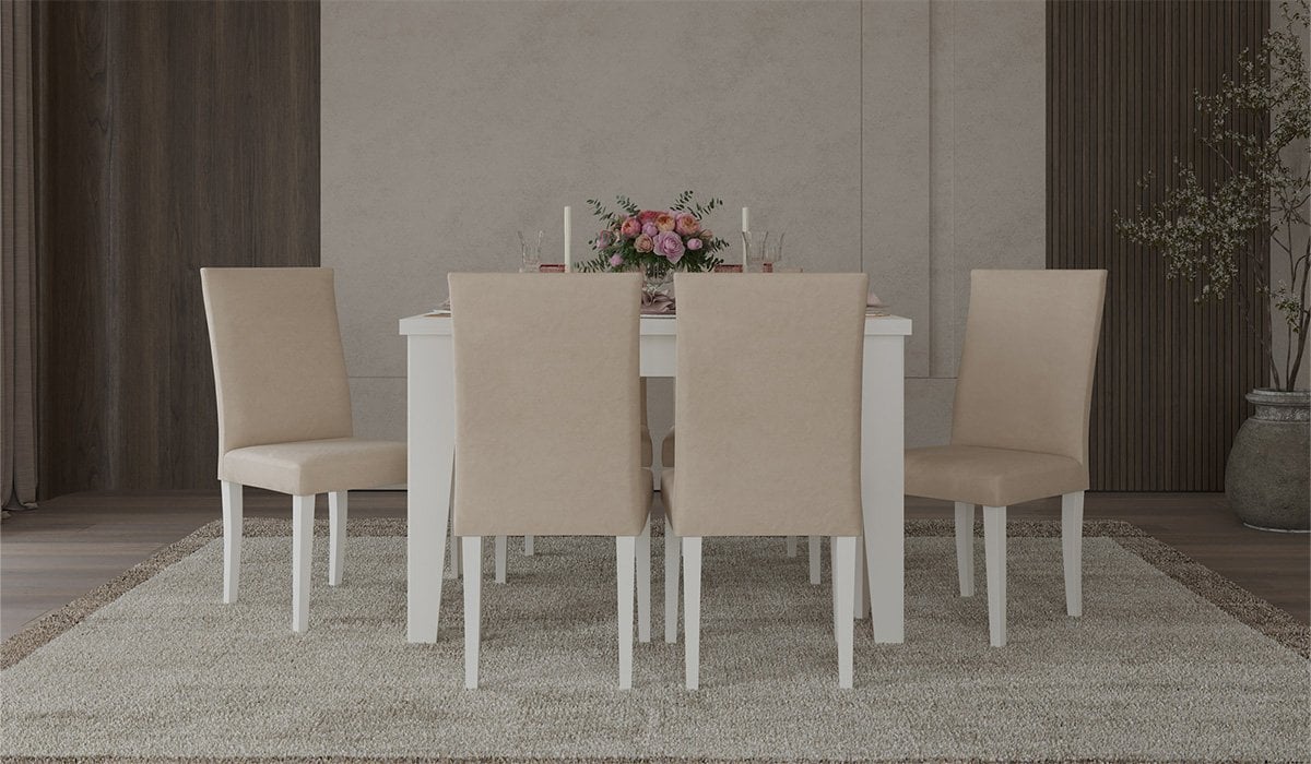 Bianco Masa + 6 Adet Sandalye Takımı