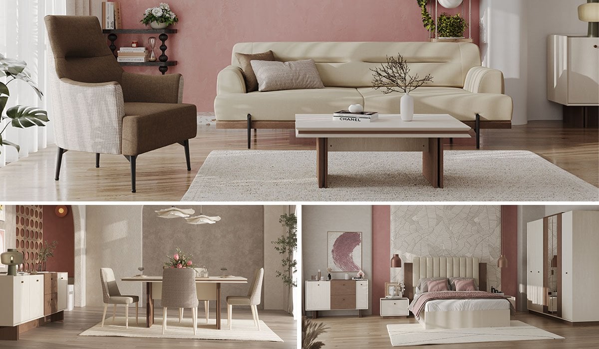 Linen Düğün Paketi (Yatak+Karyola Hediye)