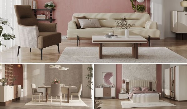 Linen Düğün Paketi (Yatak+Karyola Hediye)