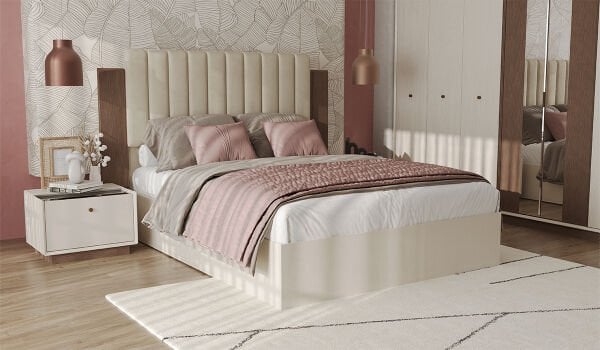 Linen Düğün Paketi (Yatak+Karyola Hediye)