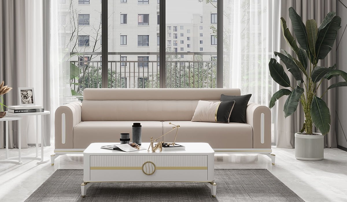 Gold Bella Üçlü Koltuk