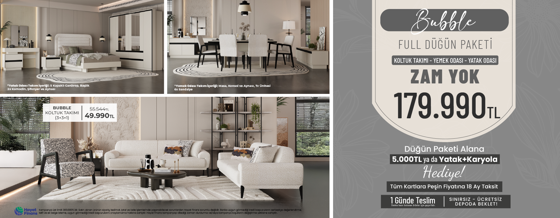 Bubble Düğün Paketi