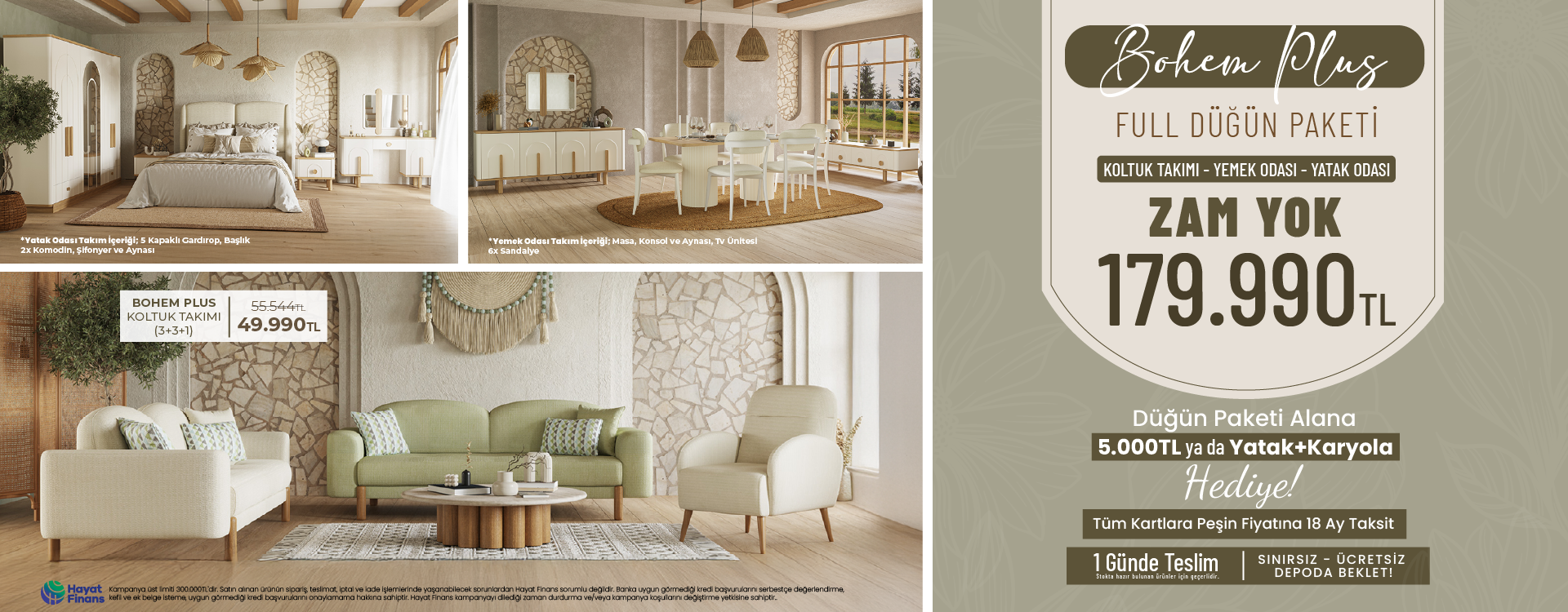 Bohem Plus Düğün Paketi