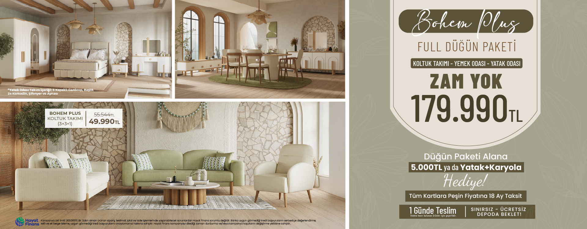 Bohem Plus Düğün Paketi