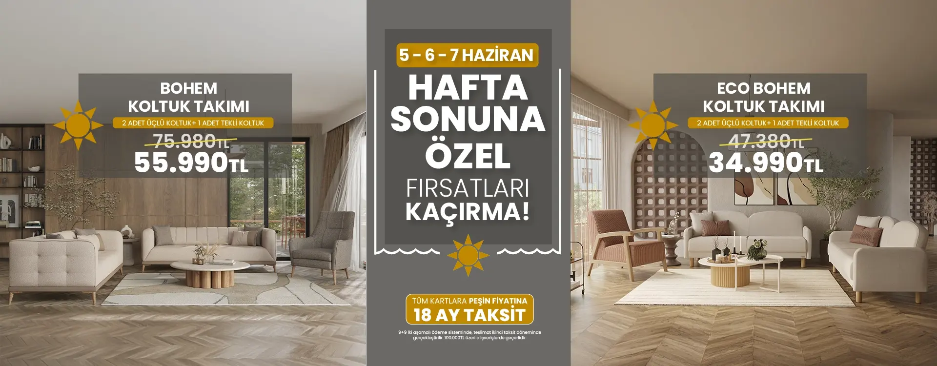 Hafta Sonuna Özel Koltuk Takımları