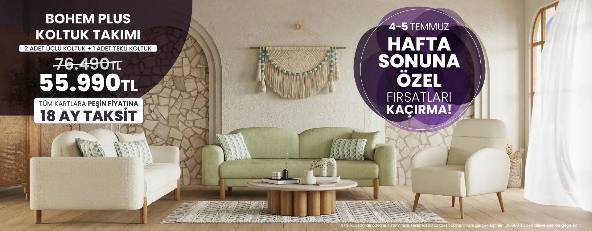 Hafta Sonuna Özel Koltuk Takımları 34.990tl