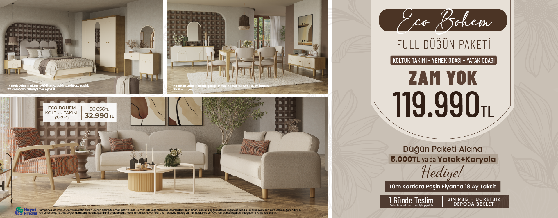 Eco Bohem Düğün Paketi