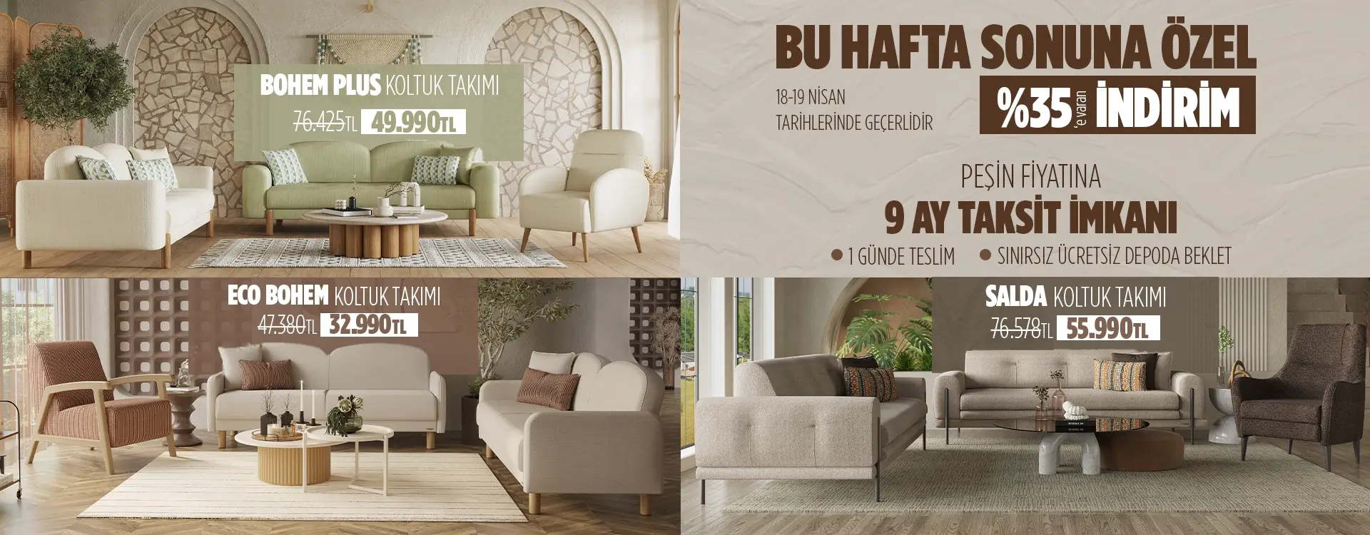 Hafta sonu Koltuk Kampanyası