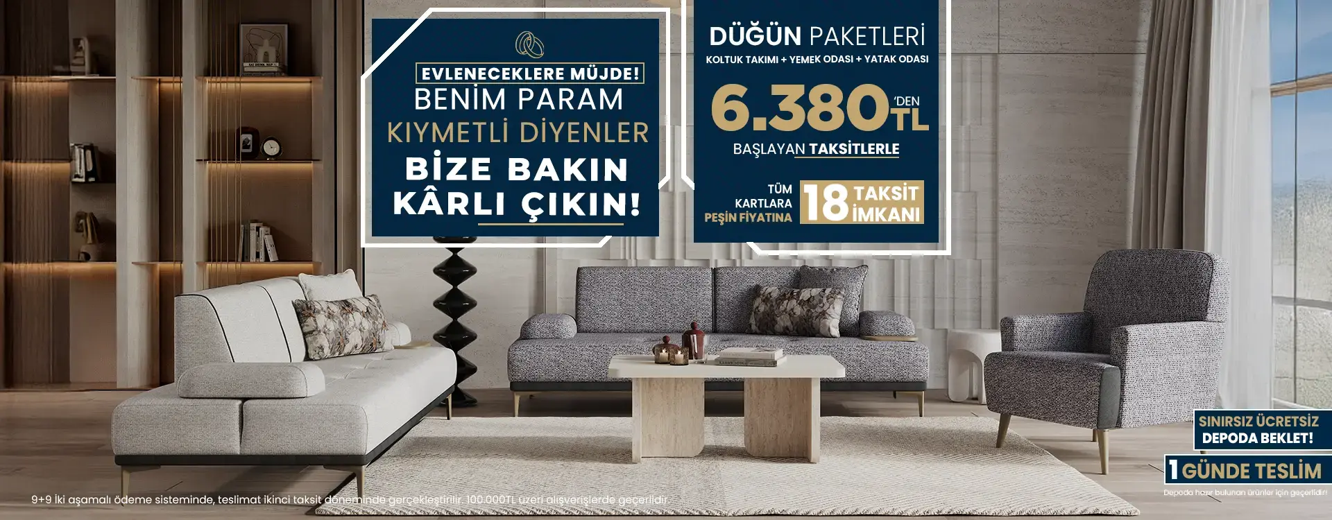 Düğün Paketleri 5.490 TL'den başlayan Taksitlerle