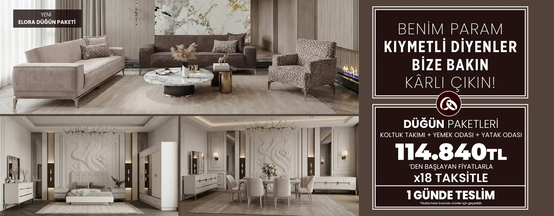 Düğün Paketleri 114.840tl'den Başlayan Fiyatlarla