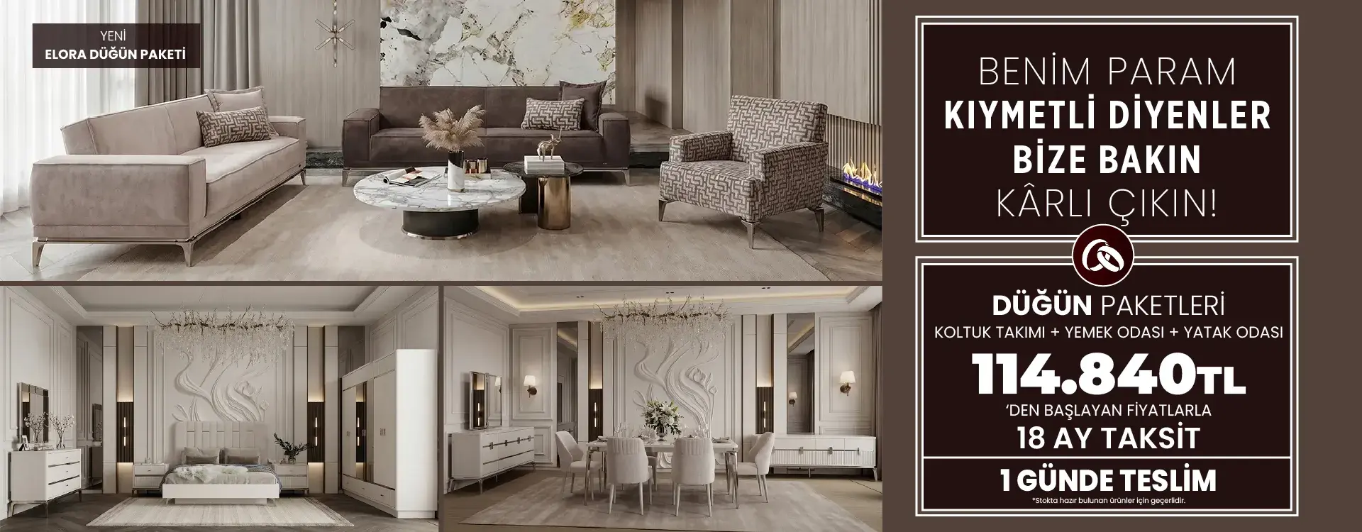 Düğün Paketleri 114.840tl'den Başlayan Fiyatlarla