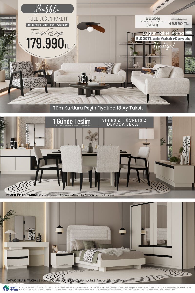 Bubble Düğün Paketi