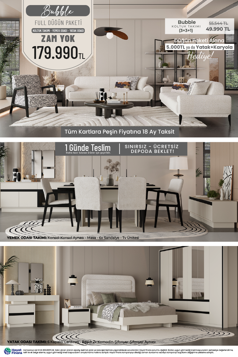 Bubble Düğün Paketi