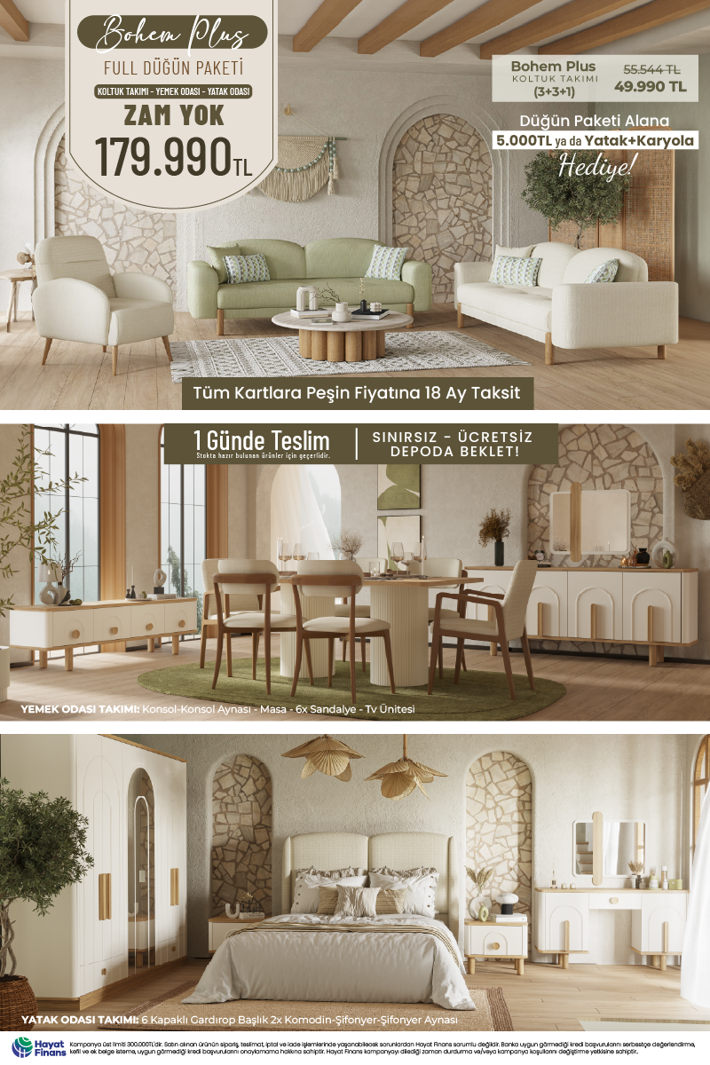 Bohem Plus Düğün Paketi