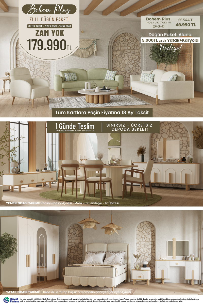 Bohem Plus Düğün Paketi